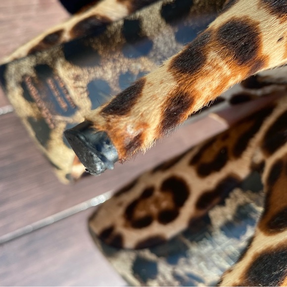 Dolce & Gabbana Animal Print  Genuine Pony Hair Heeled Pumps Size 37 1/2 - Picture 5 of 10